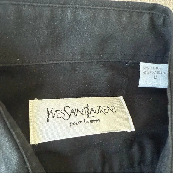 Yves Saint Laurent Black Casual Button Down Shirt - Picture 7 of 8